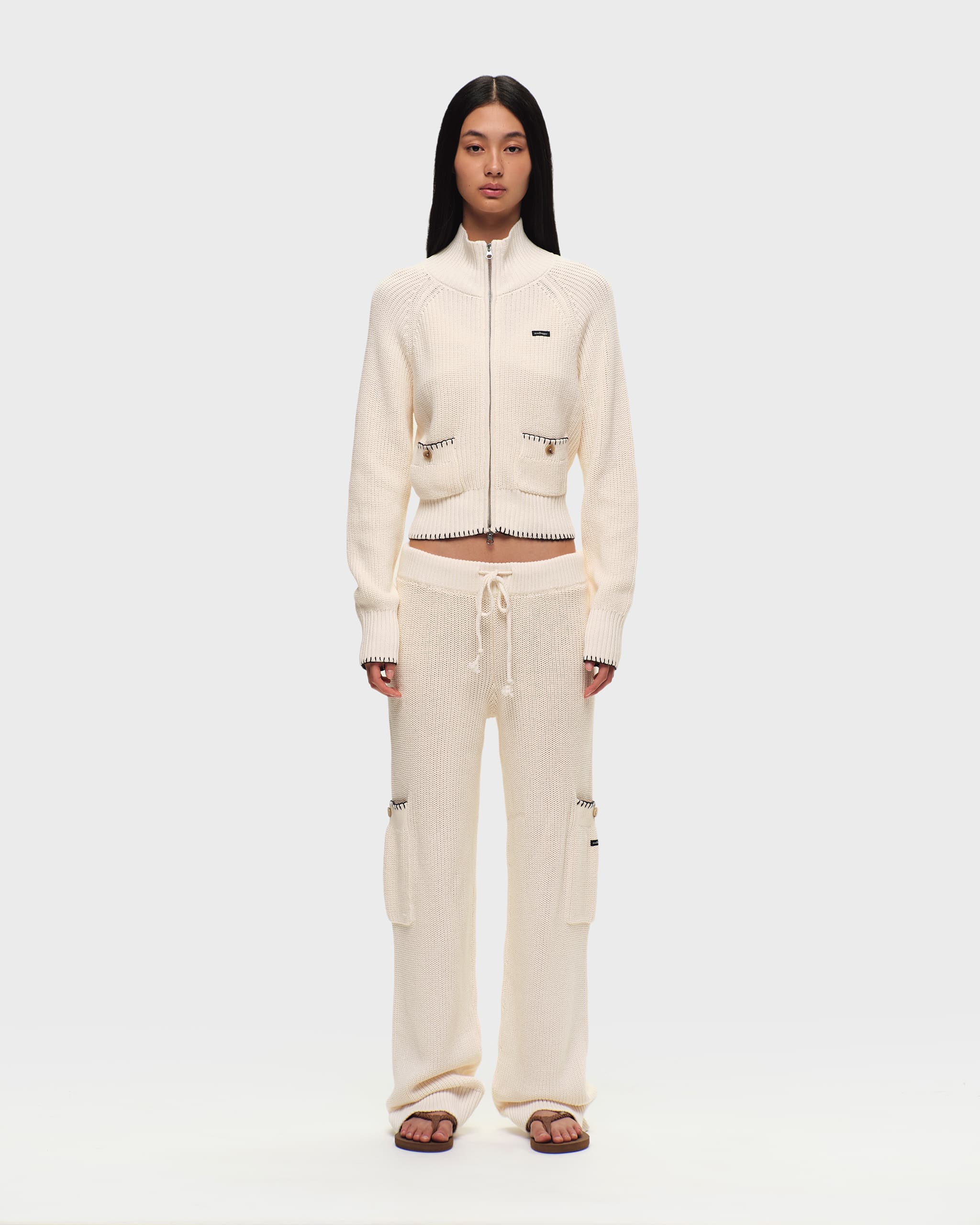 Washed Knit Full Zip